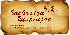 Vaskrsija Rustinjac vizit kartica